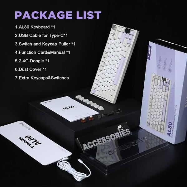 YUNZII AL80 メカニカル キーボード YUNZII AL80 QMK/VIA Aluminum LCD Mechanical Keyboard – YUNZII KEYBOARD