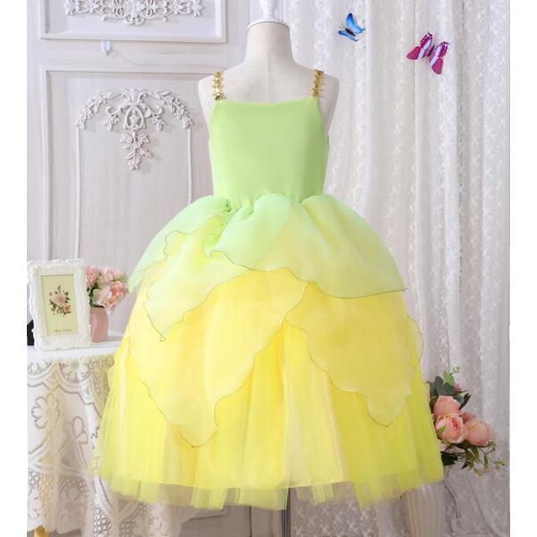 CQDY) プリンセスと魔法のキス プリンセスドレス 子供用 ティアナ