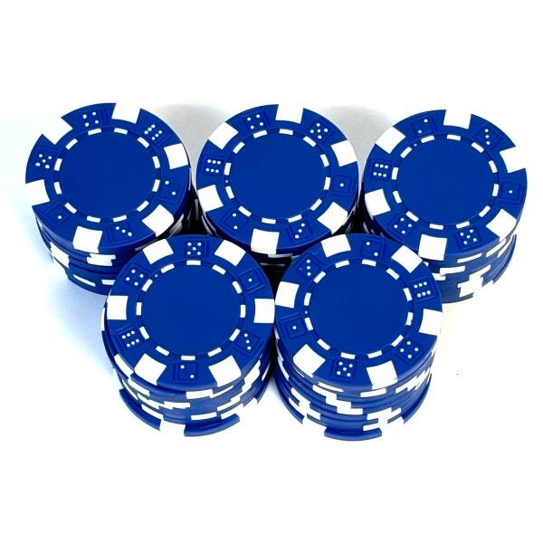 カジノチップ 数字無し ポーカーチップ マージャン 麻雀 (青