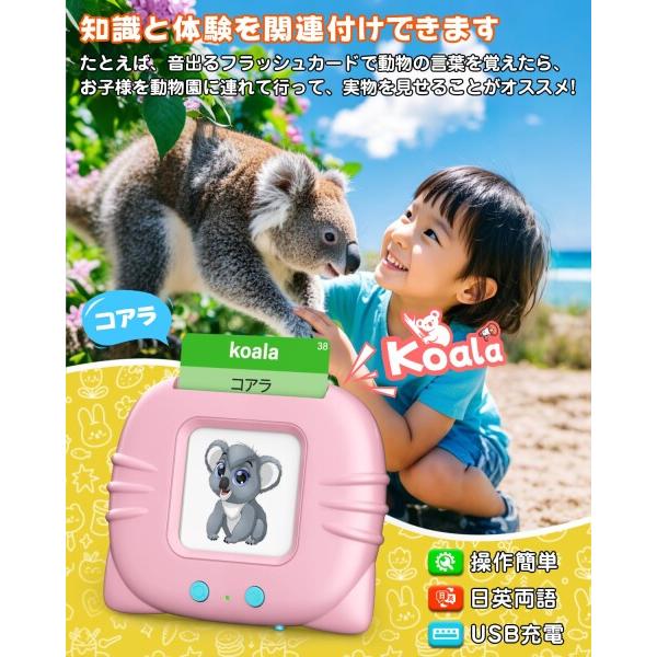 フラッシュカード 日本語 英語 バイリンガル 3モード切替式 音声 幼児
