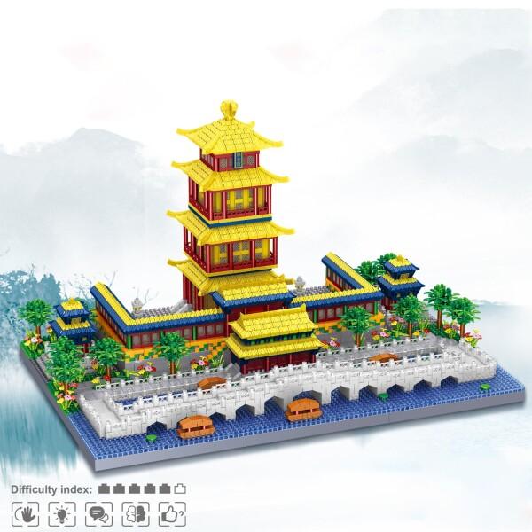 LULUFUN ミニブロック 頤和園 おもちゃ 庭園 ミニチュア 建物 風景 ブロックセット 観光スポットの画像