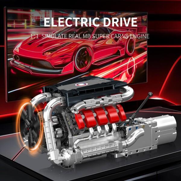 Mould King 10203 テクニック V8エンジンブロックおもちゃ、2250件の