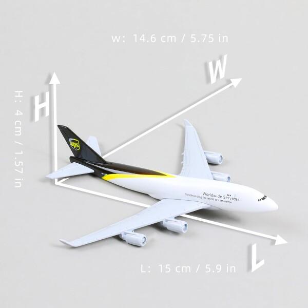 QIYUMOKE 1/400 UPS航空 ボーイング747 飛行機モデル 15.5cm ダイ