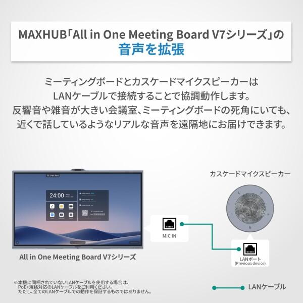 MAXHUB カスケードマイクスピーカー 会議用 マイクスピーカー 大会議室対応 USB/POE接続 有線接続の画像