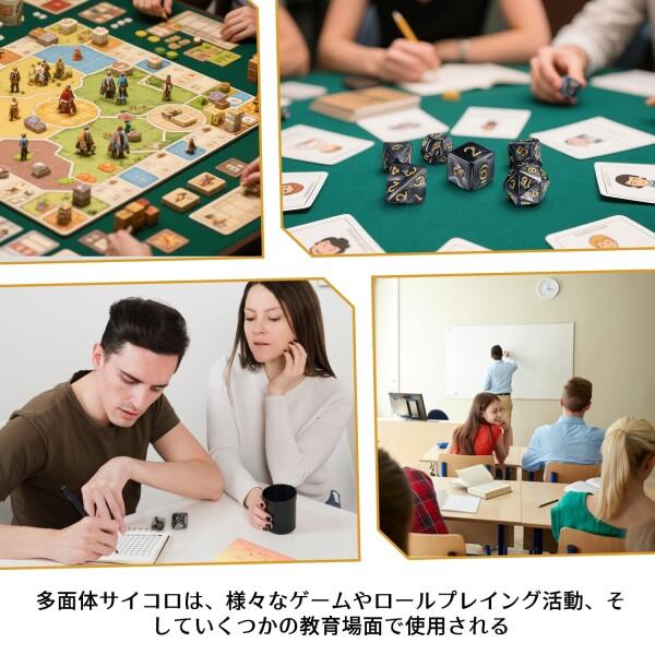 ダイス サイコロ 多面体 7個入り D20 D12 D10 D8 D6 D4 アクリル製