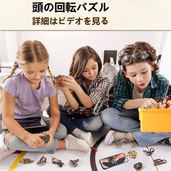 おもちゃ　知恵 Tplook知恵の輪 知恵おもちゃ 16点セット 難易度6〜2 リングパズル