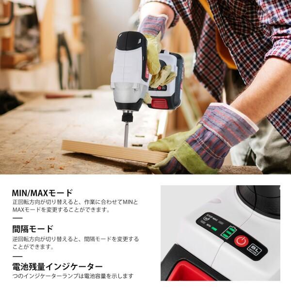 Prostormer インパクトドライバー 20V 充電式 ブラシレス