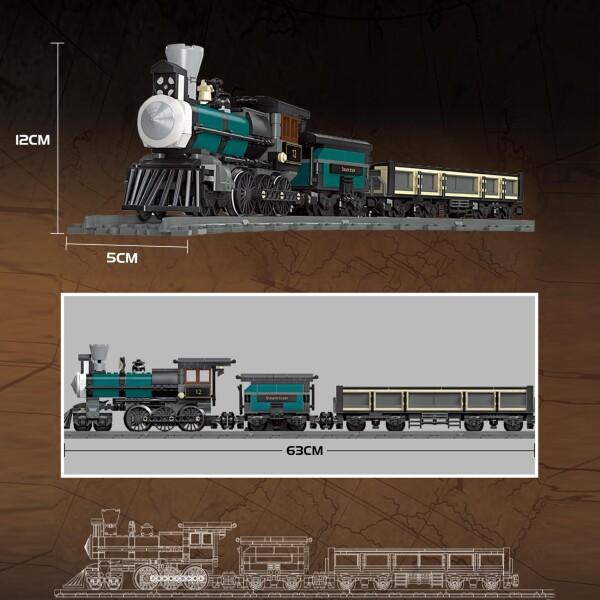 Oichy ブロックセット 蒸気機関車 おもちゃ 乗り物 カーキット