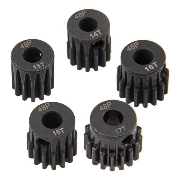 5個が入り、スチール 48P 3.175mmピニオン・ギアセット 13T 14T
