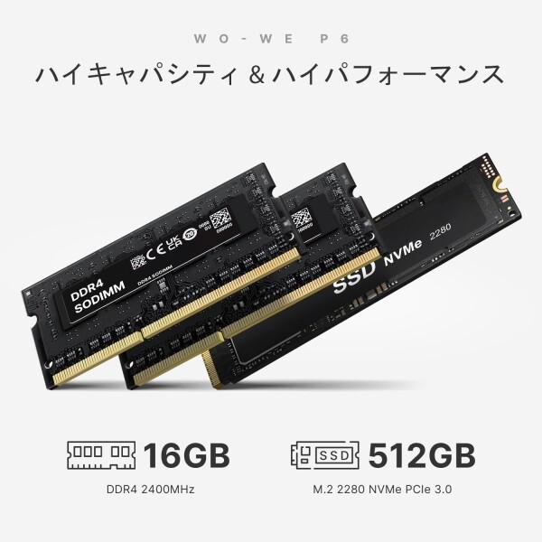 wo-we P6 ミニPC AMD Ryzen 5 3550H（最大3.7GHz） 16GB DDR4 RAM