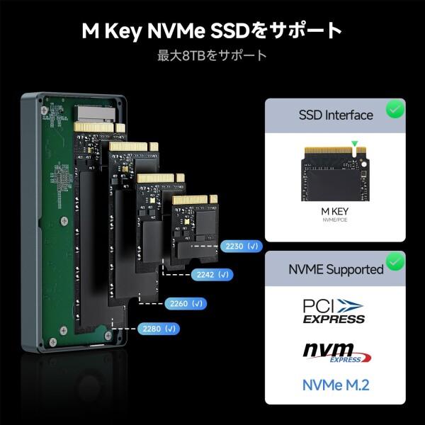 Fanxiang 40Gbps超高速 M.2 SSD 外付けケース NVMe SSD ケース 内蔵冷却ファン付き 高放熱 Thunderbolt 3/4 USB 4_5