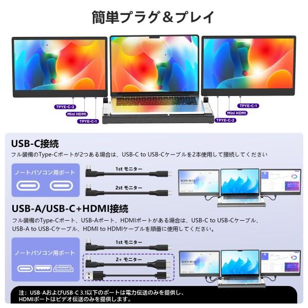 Alic F3 トリプルモニター 14インチ デュアルディスプレイ Alic F3 トリプルモニター 14インチ デュアルディスプレイ