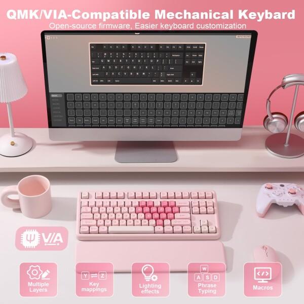 YUNZII B87 ワイヤレスメカニカルキーボード ゲーミングキーボード Amazon | YUNZII B87 ワイヤレスメカニカルキーボード