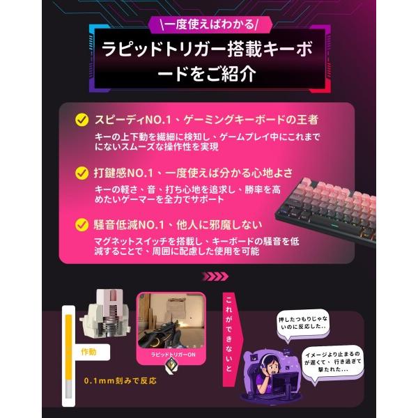 MageGee ラピッドトリガー キーボード | ゲーミングキーボード CNC