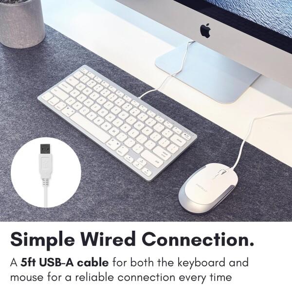 MACALLY mac キーボード USB A 有線 コンパクト サイズ US配列 Windows