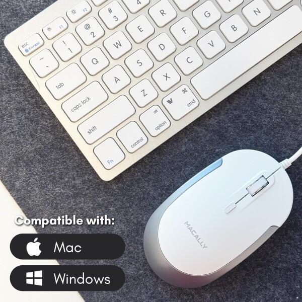 MACALLY mac キーボード USB A 有線 コンパクト サイズ US配列 Windows