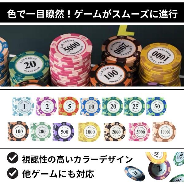 East Leaf ポーカーチップ クレイ製 カジノチップ 50 面値 単品 20枚