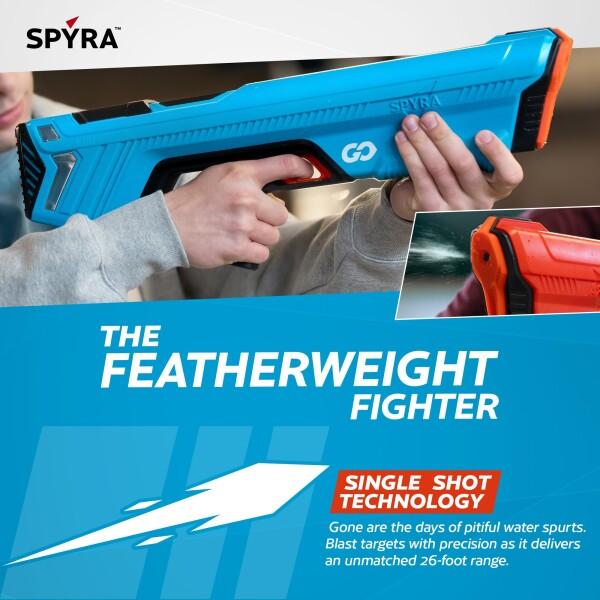 スパイラ(Spyra) ハイテク電動ウォーターガン 水鉄砲 SpyraGO (CLEAR）新時代 超強力飛距離 8M 水遊び_2