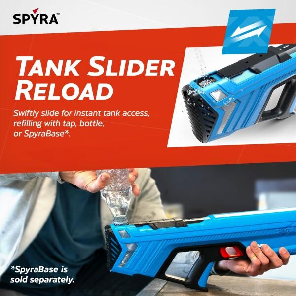 スパイラ(Spyra) ハイテク電動ウォーターガン 水鉄砲 SpyraGO (CLEAR）新時代 超強力飛距離 8M 水遊び_3