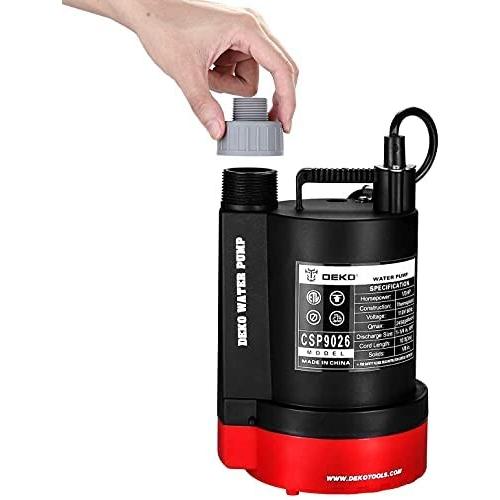 DEKO プラスチック 水中ポンプ 底部入水式 循環ポンプ 最大吐出量9275L