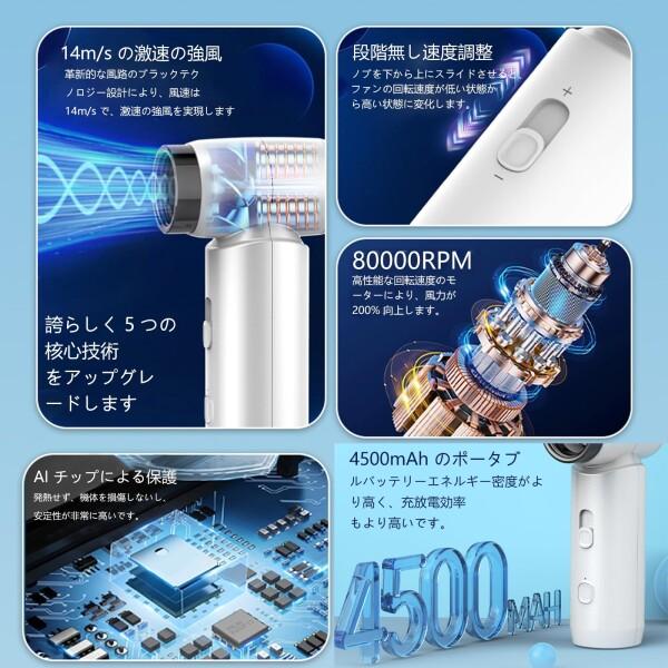エアダスター 電動エアダスター ブロワー ハンディクリーナー 超強力