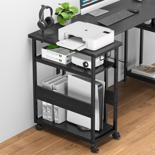 パソコンワゴン キャスター付き pcラック 3段 プリンター台 パソコン