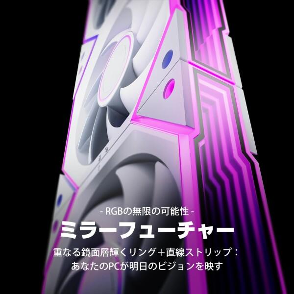 AsiaHorse NyotaUltra PC ファン 120MM 3本 正向(排気) ケースファン