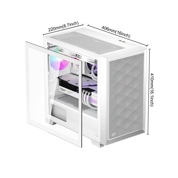 PCCOOLER CPS C3D310 ARGB PCケース M-ATX ミドルタワー, 非常に通気性
