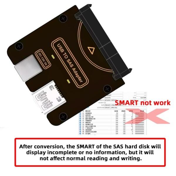 Xiwai SFF-8482 SAS 29ピン - 5Gbps USB 3.0ハードディスクドライブ
