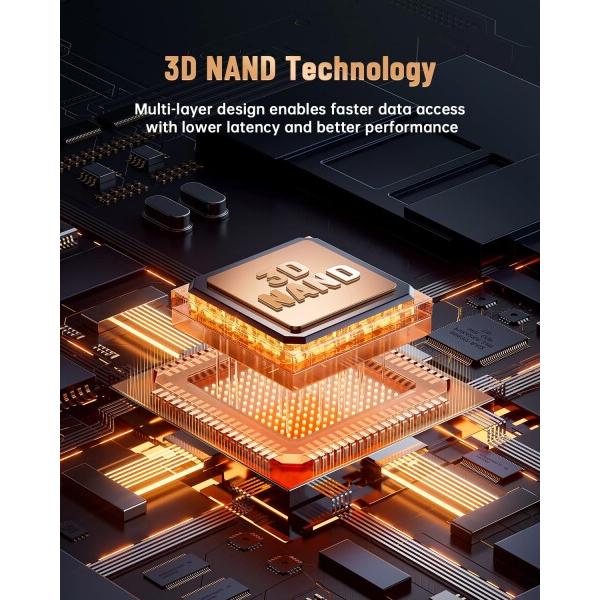 OSCOO 1TB M.2 2230 NVMe SSD， PCIe Gen4x4 内蔵SSD， 最大5200MB/s， 3D NAND， 放熱シール付き， Steam Deck， ASUS ROG Ally， Mic_3