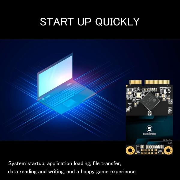 S SHARKSPEED mSATA SSD 2TB SATA 3 6Gb/s 3D NAND ミニ内蔵ソリッドステートドライブ ノートパソコン P