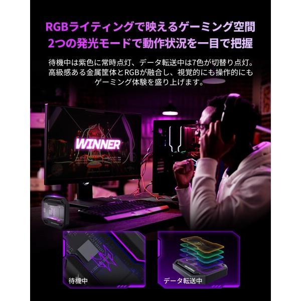 Acer Predator 外付けSSD 1TB GP30 USB3.2 Gen2x2 最大読出2000MB/s