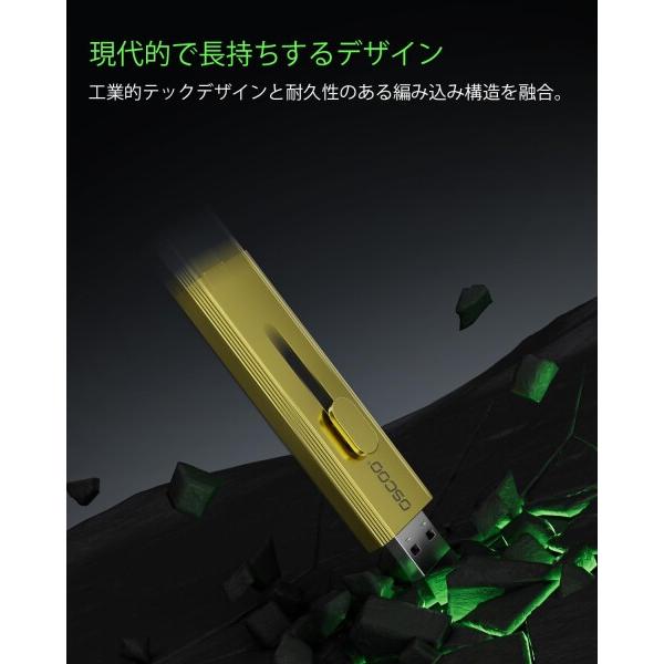 OSCOO 2TB 外付けSSD タイプC ? 最大1000MB/s、の4K 60fps ProResに対応｜USB 3.2 Gen2 USBメモリ小型、スライの画像