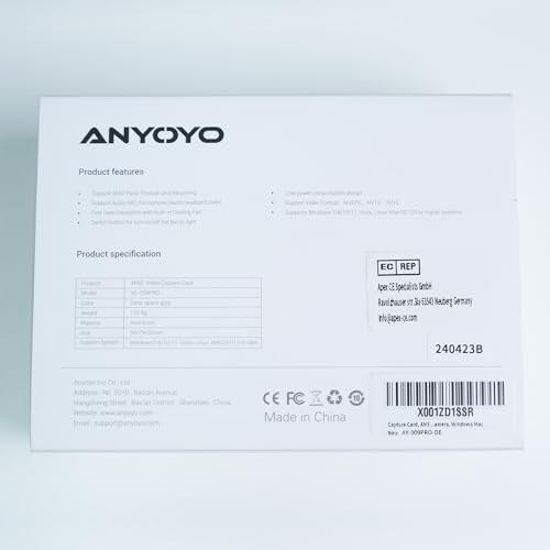 ANYOYO キャプチャーボード 超低遅延 4K60fps HDR/VRR HDMIパススルー