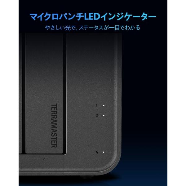 TERRAMASTER NASキット 2ベイ F2-425 デスクトップ Intel N5095 クアッドコアCPU 4GB DDR4 RAM、2.5GbE、USBポートの画像