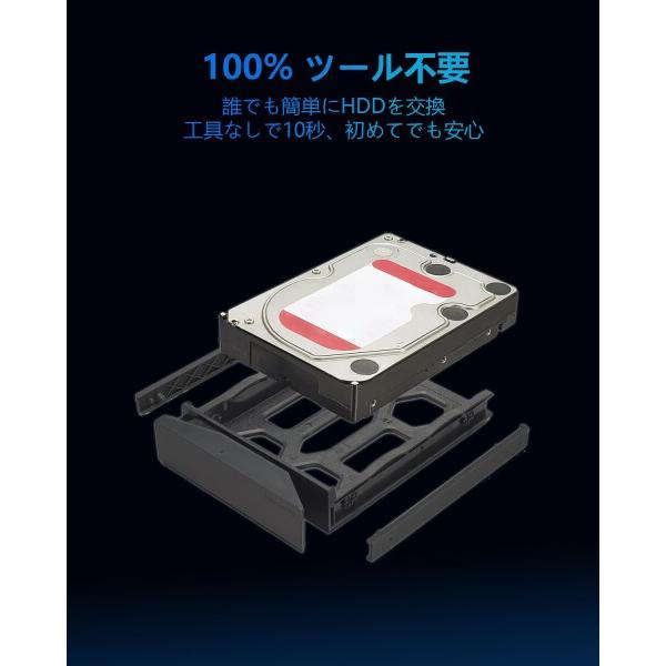 TERRAMASTER NASキット 2ベイ F2-425 デスクトップ Intel N5095 クアッドコアCPU 4GB DDR4 RAM、2.5GbE、USBポートの画像