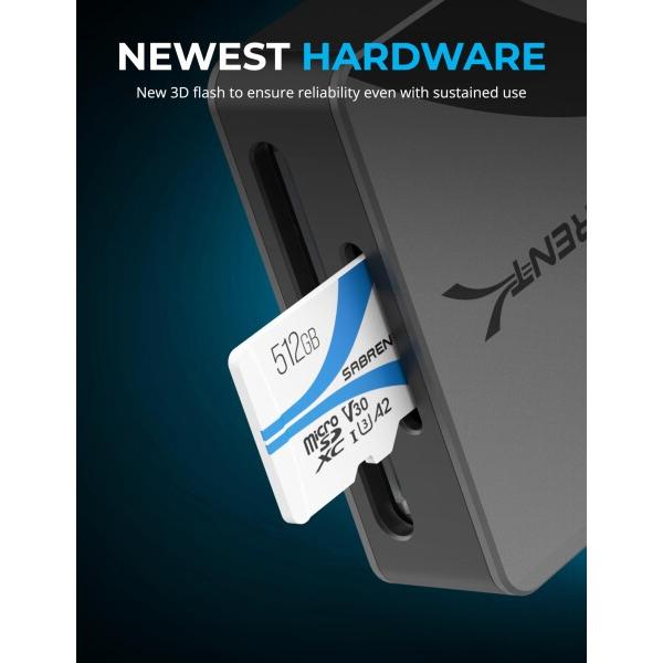 sdさん専用 SABRENT MICRO SDカード 512GB X2, まいくろSDXC カード V30、メモリー