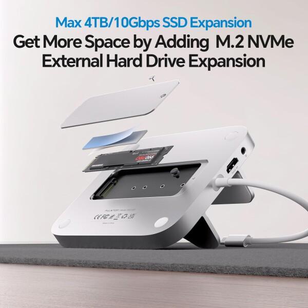 PULWTOP 9 in 1 USB C ハブ Mac Mini M4/ M4 Pro 2024用 ドッキング