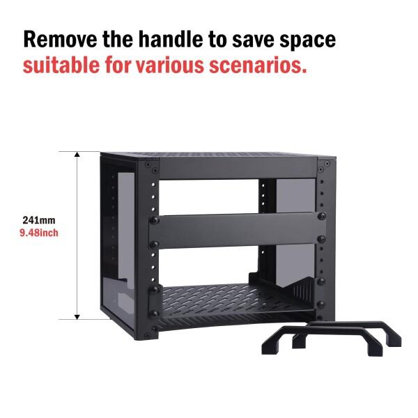 GeeekPi DeskPi RackMate T0 ブラックバージョン ラックマウント 10インチ 4U サーバーキャビネット ネッ_5