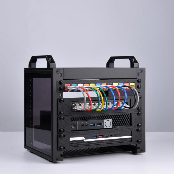 GeeekPi DeskPi RackMate T0 ブラックバージョン ラックマウント 10インチ 4U サーバーキャビネット ネッ_6