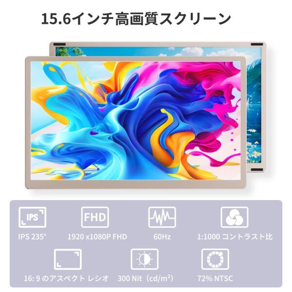 LAPTOMO S6 ノートパソコン トリプルモニター　モバイルモニター Laptomo S6 トリプルポータブルモニター 15.6インチ FHD 1080P IPS