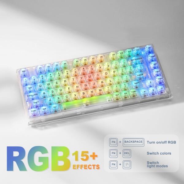YUNZII X75 PRO 82キーワイヤレス ホットスワップ対応 英語配列