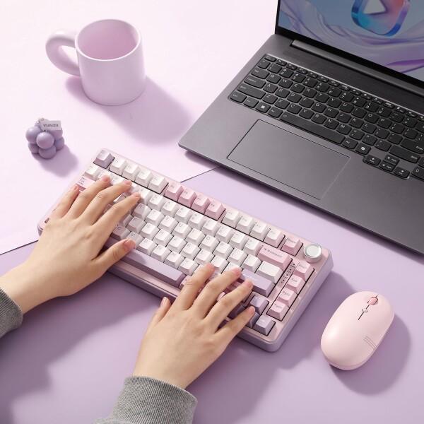 YUNZII B75 PRO 75% ガスケットゲーミングキーボード 無線メカニカル