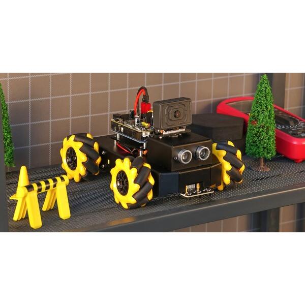 Yahboom 全方向ホイール AI インテリジェント ロボット キット ESP32 カメラ アプリ制御付き UNO R3 との画像