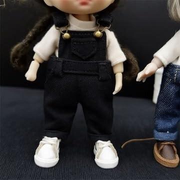 オビツ11 服 オーバーオール ドール用 デニム ミニチュア服 ドール服