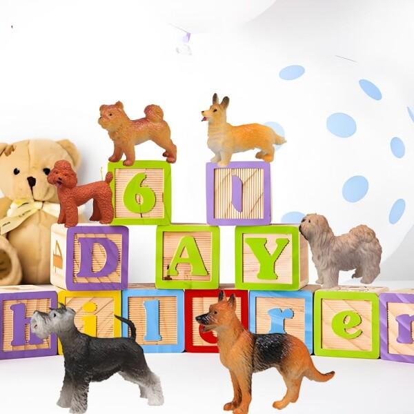 12PCS犬フィギュアセット ミニ動物フィギュア 犬モデル リアルな動物