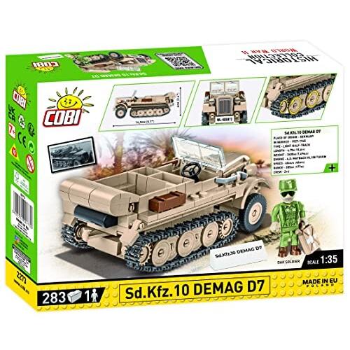 COBI ブロック ドイツ軍 戦車 Sd.Kfz.10 デマーグ D7 1/35 283ピース レゴに互換2273_1