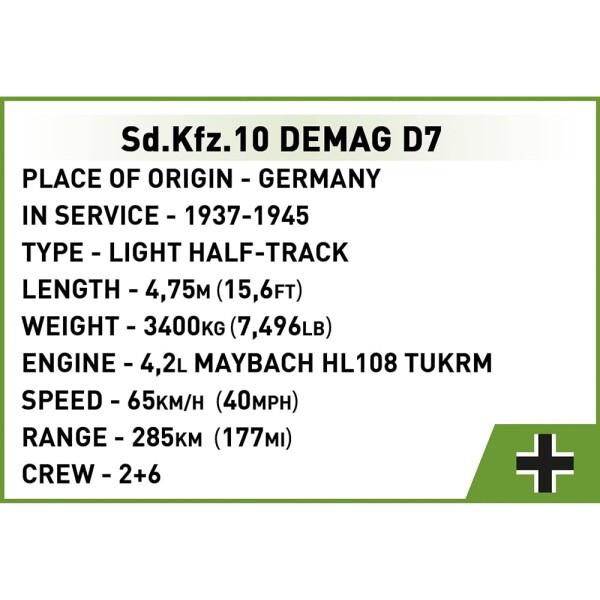 COBI ブロック ドイツ軍 戦車 Sd.Kfz.10 デマーグ D7 1/35 283ピース レゴに互換2273_8