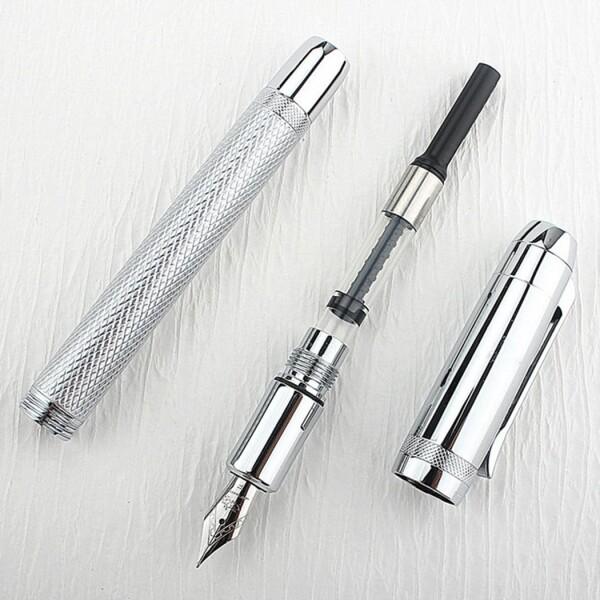 Ranvi Jinhao 92 万年筆 中字 インクコンバーター付き (シルバー