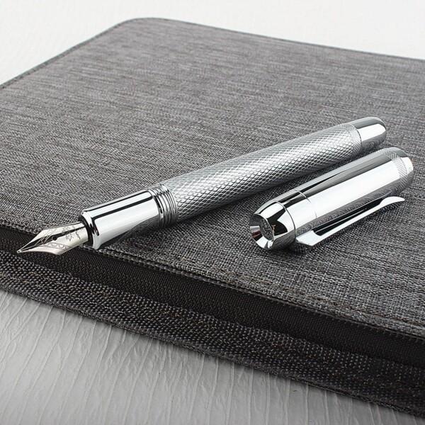 ダンヒル 18K 750 シルバー万年筆、インクコンバーター箱付き Ranvi Jinhao 92 万年筆 中字 インクコンバーター付き (シルバー